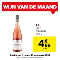 Wijn van de maand Ticket Niet gepubliceerd